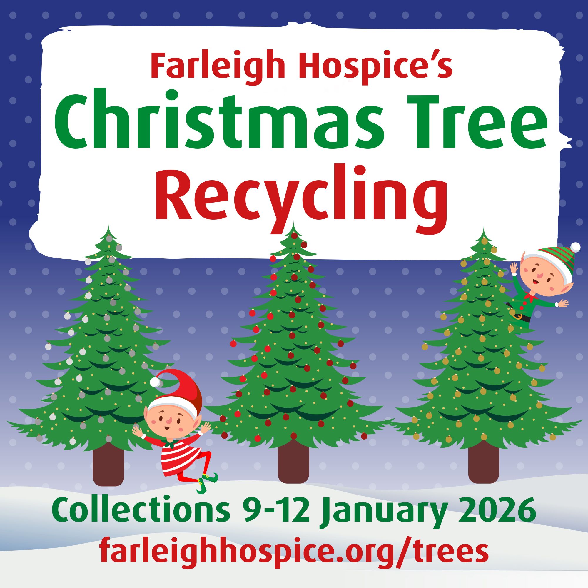 Farleigh Hospice Christmas Tree Recycling 2026 - Writtle Parish Council
