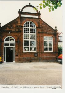 Writtle Library from 1967 previously the Boys School from 1880-1963