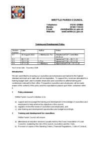 Training and Development Policy