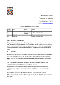 Disciplinary Procedure