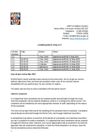 Complaints Policy