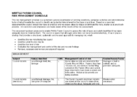 Risk Management Schedule 2026