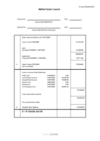All Bank Rec to 31 July 2026